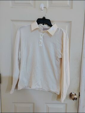 Westbound Ivory Long-Sleeve Polo Shirt